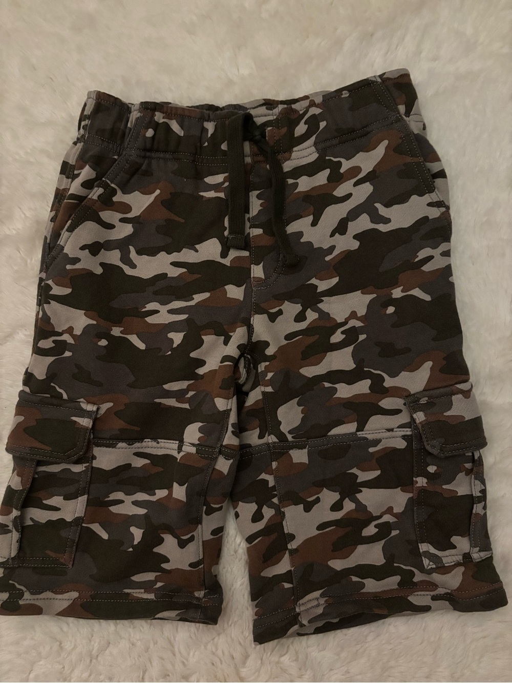 Gymboree Boys Camo Cargo Shorts - Brown & Green